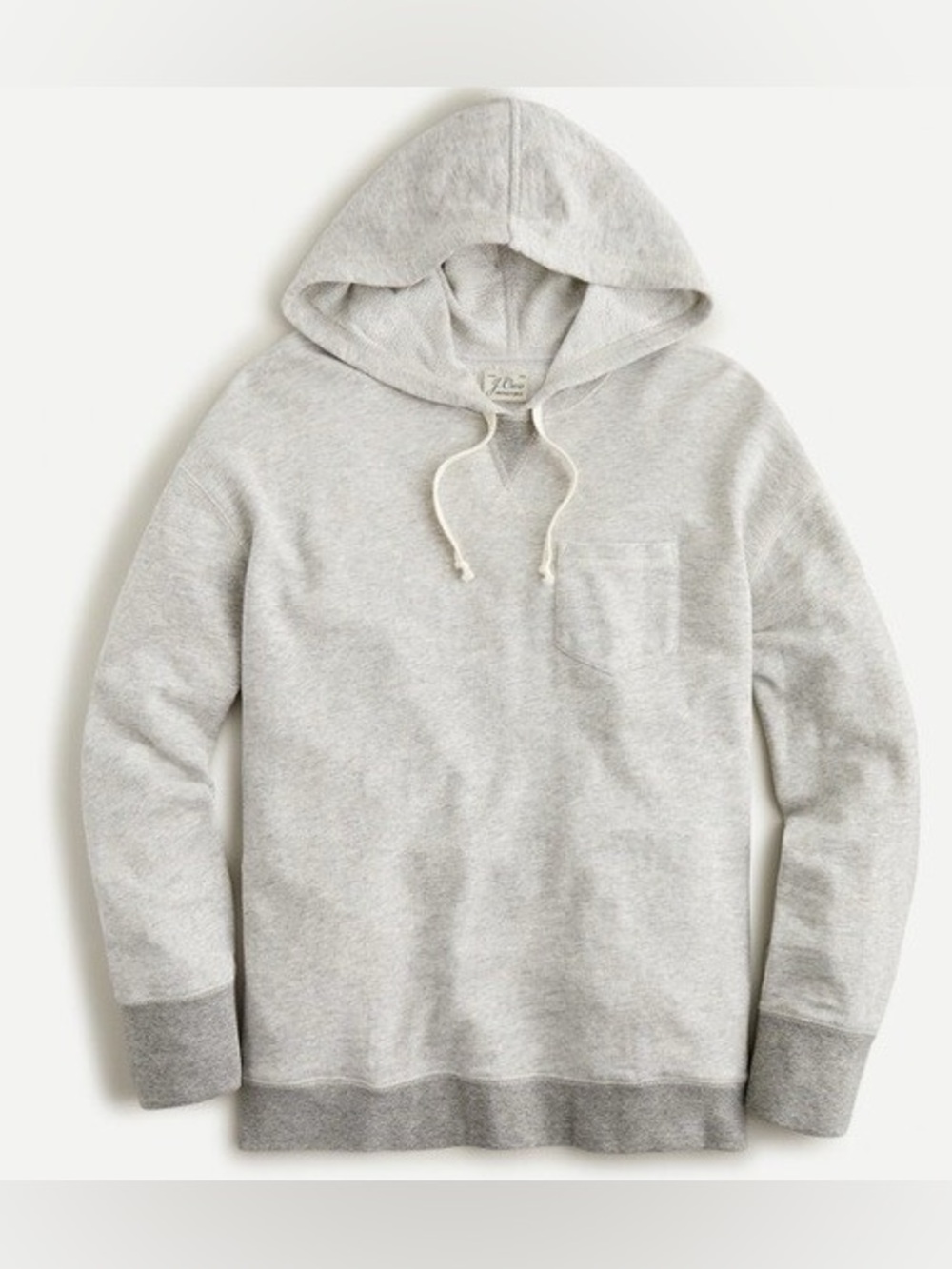 J.Crew - Women’s Vintage Cotton Terry Relaxed Hoodie - Dark & Light Gray- Medium